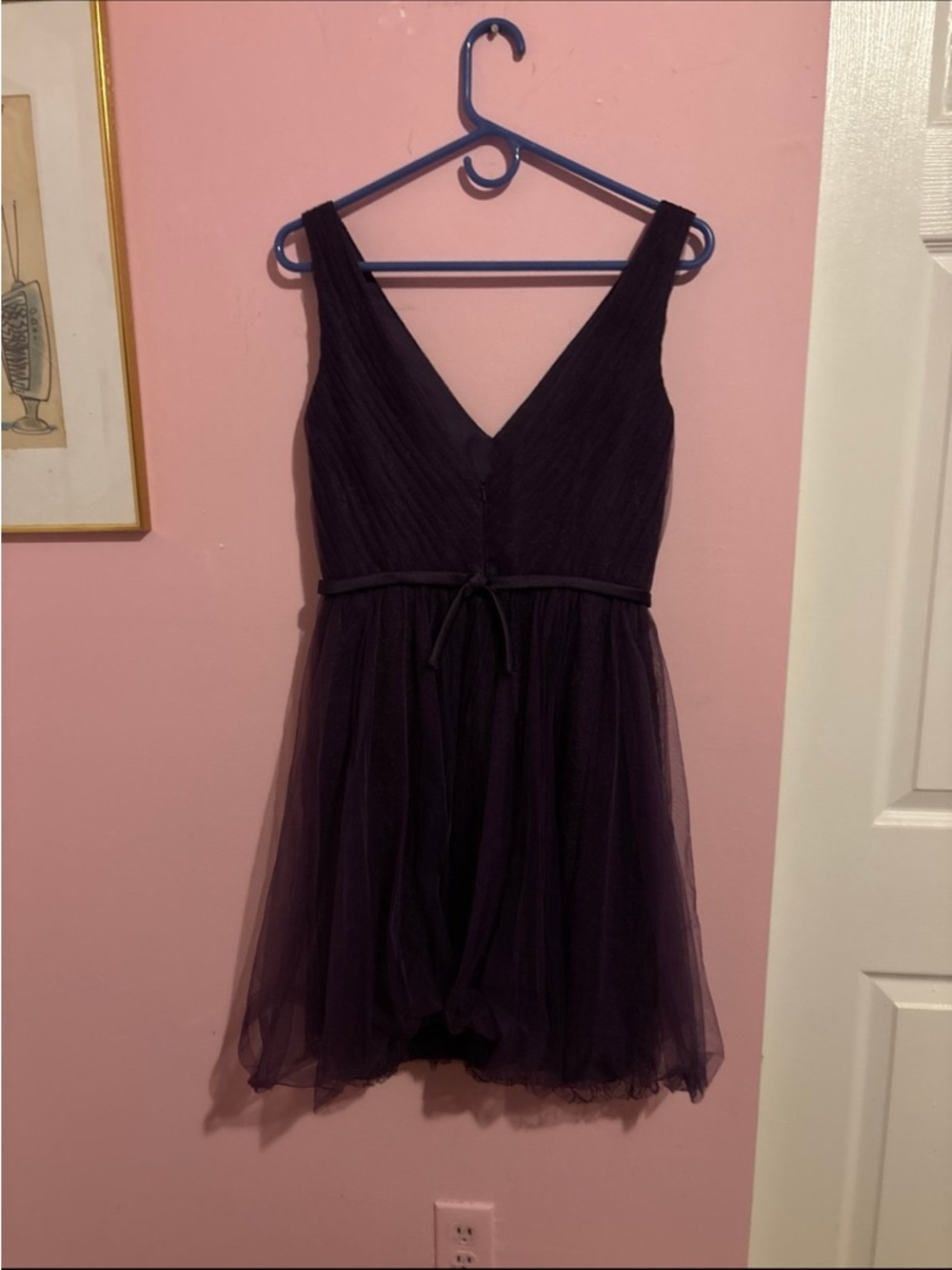 WHIT Sleeveless V-Neck Dress in Deep Purple by Vera wang